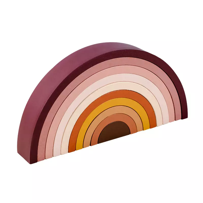Rainbow Wooden Arch Bridge staplande leksak