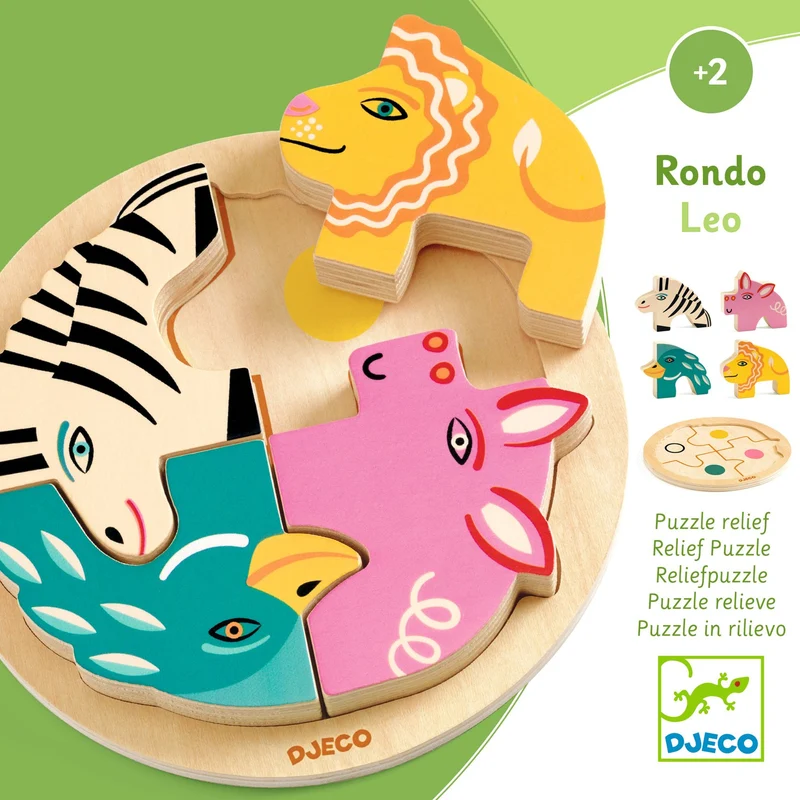 Djeco Reliefpussel Rondo Leo (4 bitar)