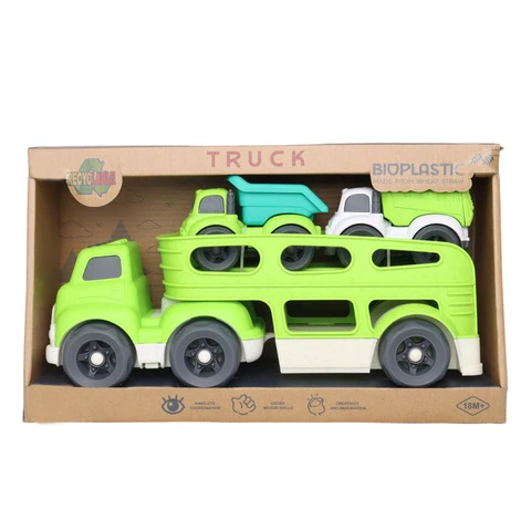 Suntoy Lastbil i bioplast (30cm) med 2st bilar