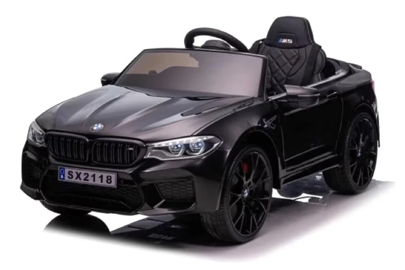 Azeno BMW M5 Svart elbil för barn, 2x12V
