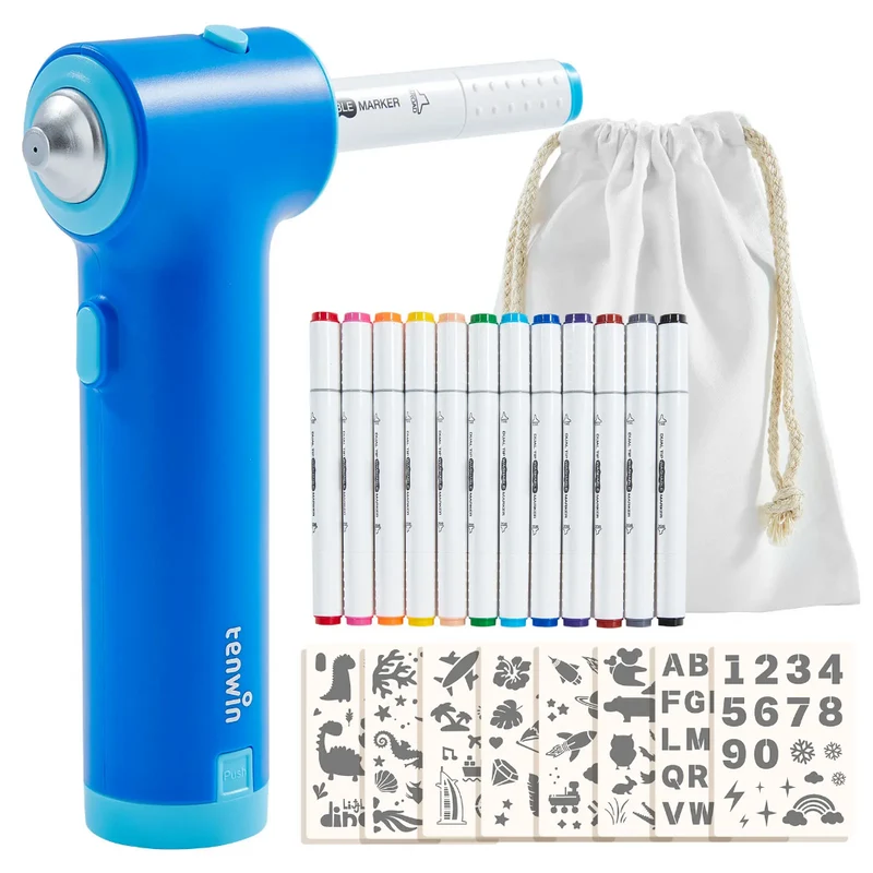 PaintBuddy – Kreativt & pedagogiskt – Bärbart airbrush-ritset