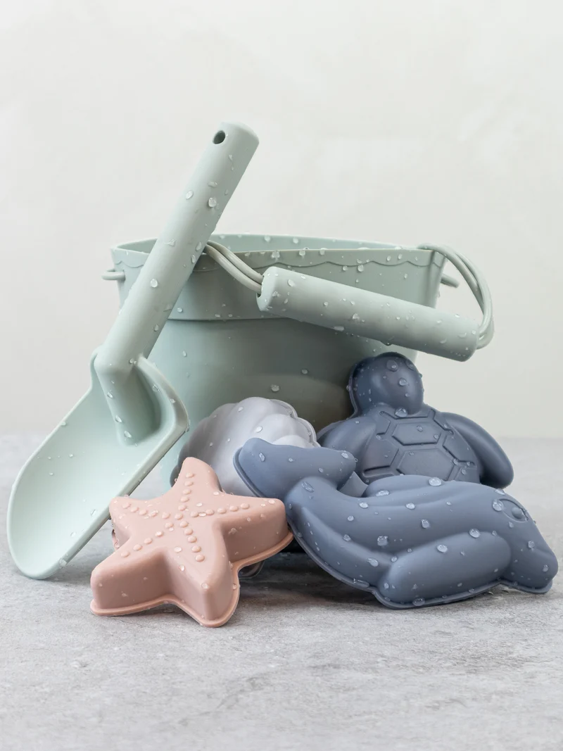 Lily & Lo Hinkset Silikon Sage Green (6 delar + nätkasse)