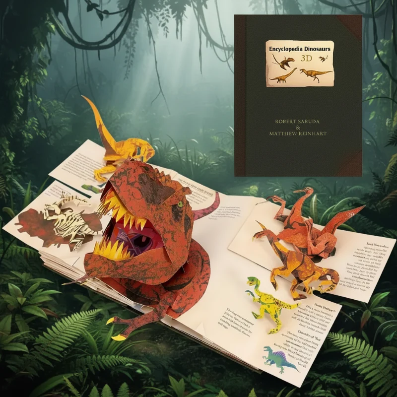 JurassicKids – Spännande & lärorikt – Pop-up-bok: 3D-encyklopedi om dinosaurier