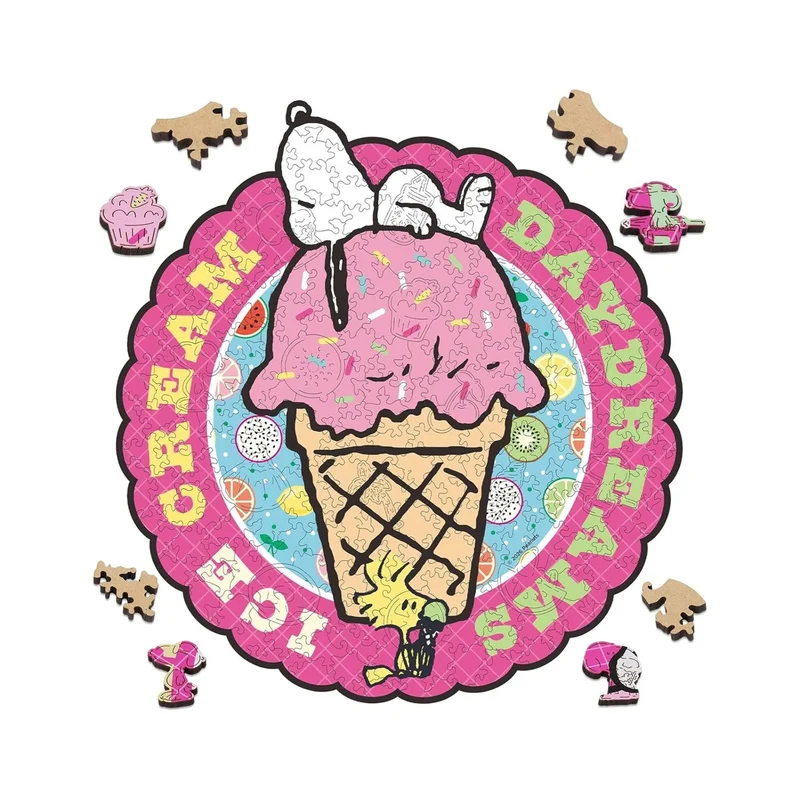 Snoopy Ice Cream Day Wooden Puzzle