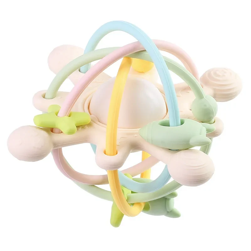 Sensory Rattle Ball™ – Soft Grab rolig – Tandleksaker i silikon för barn