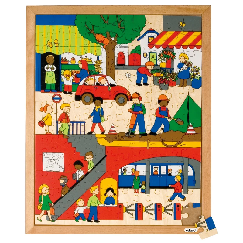 Puzzle au-dessus et en dessous - la ville