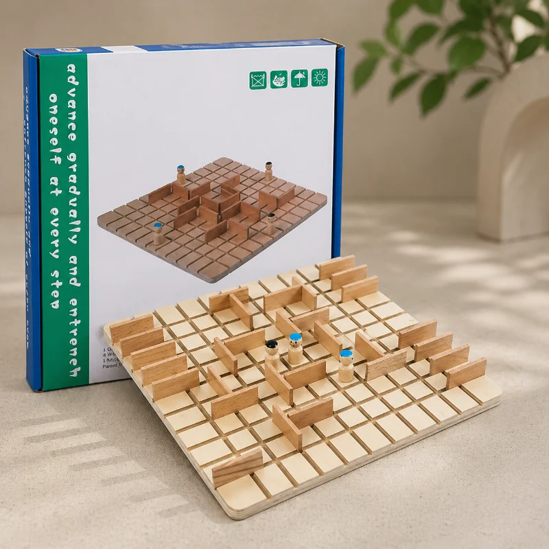 Wooden Chess Puzzle Game – Strategi & Tänkande – Brädspel