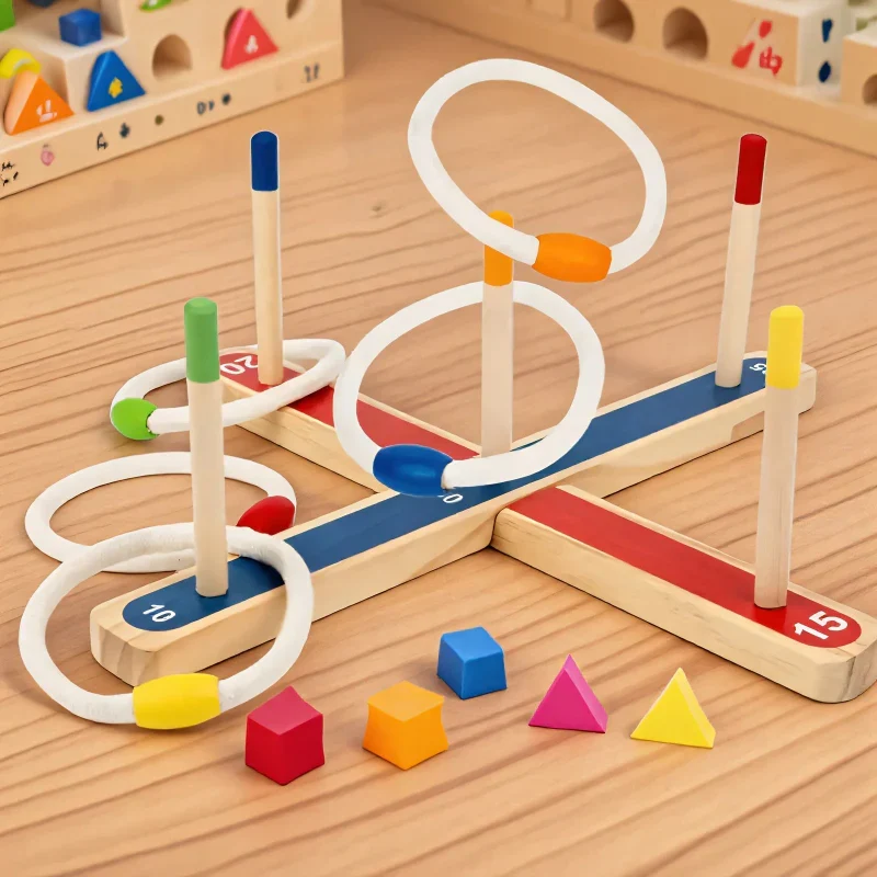 Montessori Ring Toss Game – Aktivt & lärorikt – Ringkastningsspel