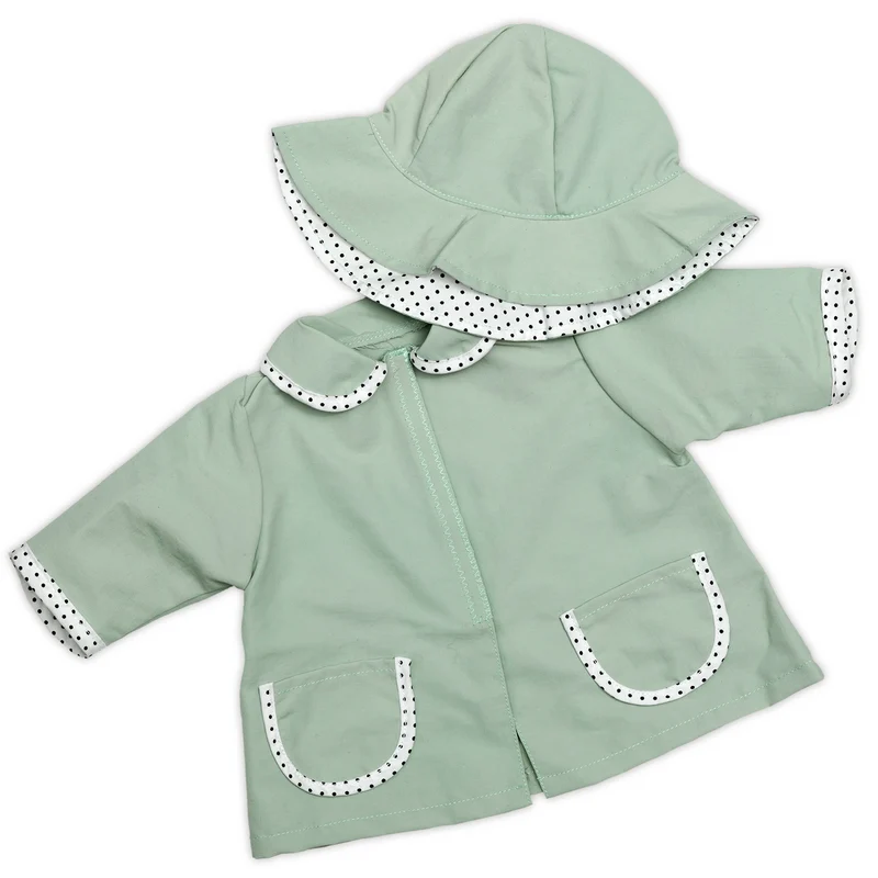 Dockkläder Regnjacka & hatt (För 41-46cm dockor)