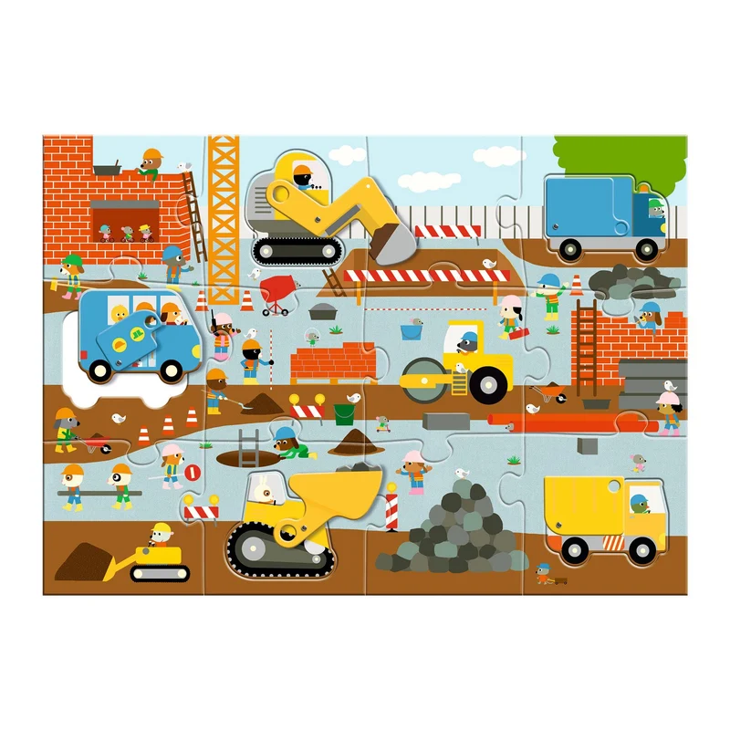 Djeco Pussel Construction Site (17 bitar)