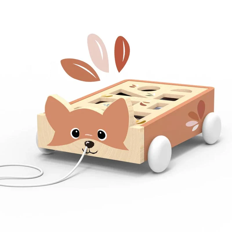 Speedy Monkey Aktivitetsleksak Fox Blocks Cart