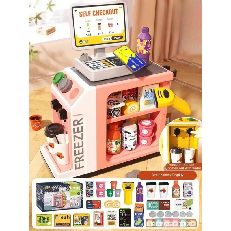Supermarket Set - Shoppingkul för hemmet - Leksakskassa