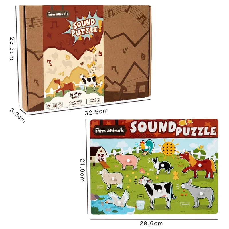 Sound Matching Game™ – Hör & Upptäck – Pedagogiskt pussel
