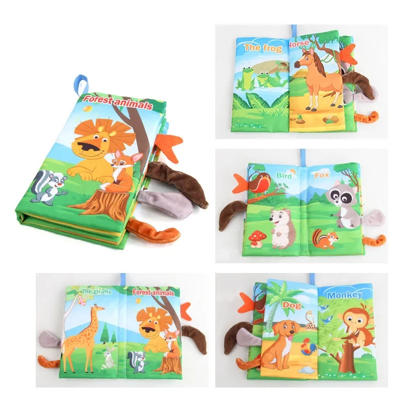 Soft Tail Bok – Mjuk svans för skojs skull – Sensory Animals Babyhäfte