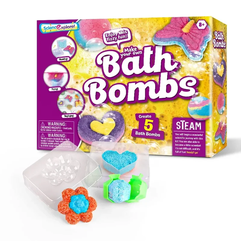 BathBombs – Färgglatt & lärorikt – DIY-set för badbomber