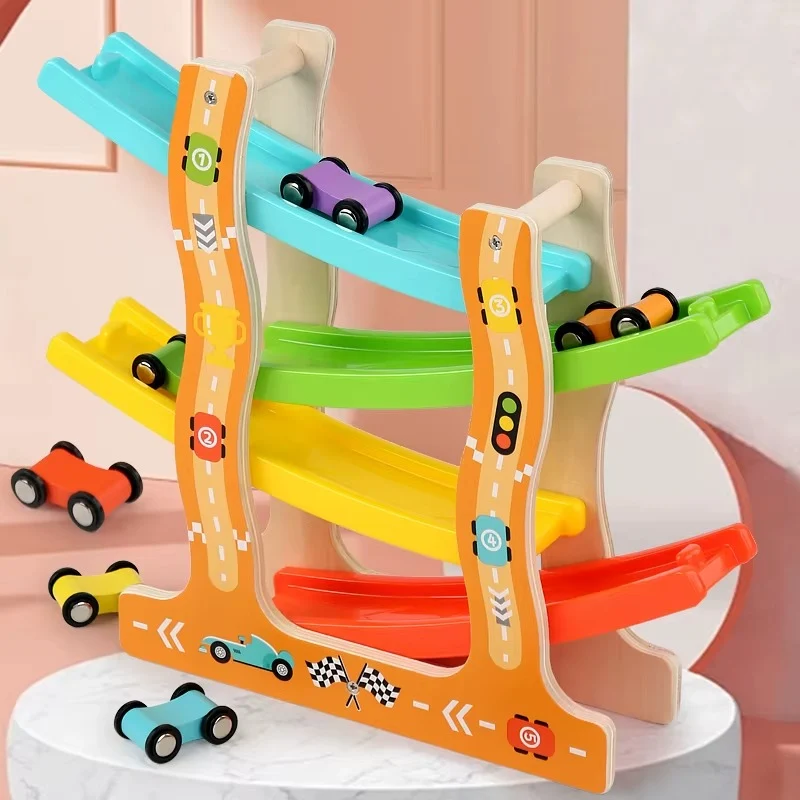 Träleksaker - Kreativt och pedagogiskt - berg- och dalbana i trä