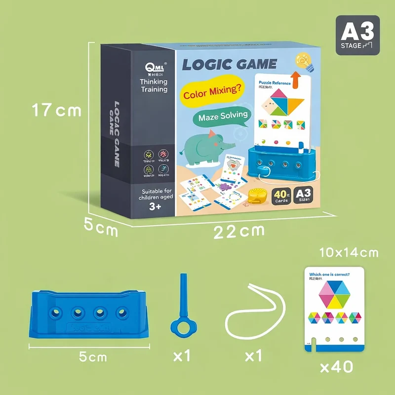 Montessori Shape Matching Game – Logik & koncentration – Pusselbrädspel