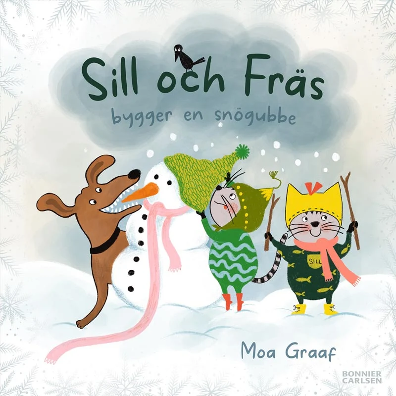 Sill och Fräs bygger en snögubbe av Moa Graaf (Pixibok)