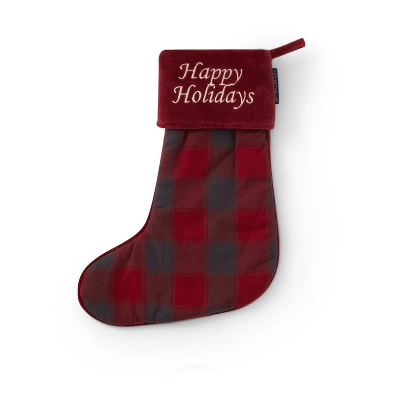 Lexington Happy Holidays Cotton Flannel Julstrumpa - Outlet