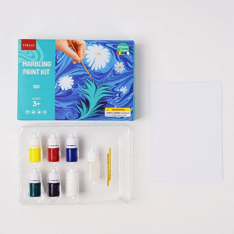 Water Marbling Paint Set - Färgglada vattenbaserade konstverk - Färgset