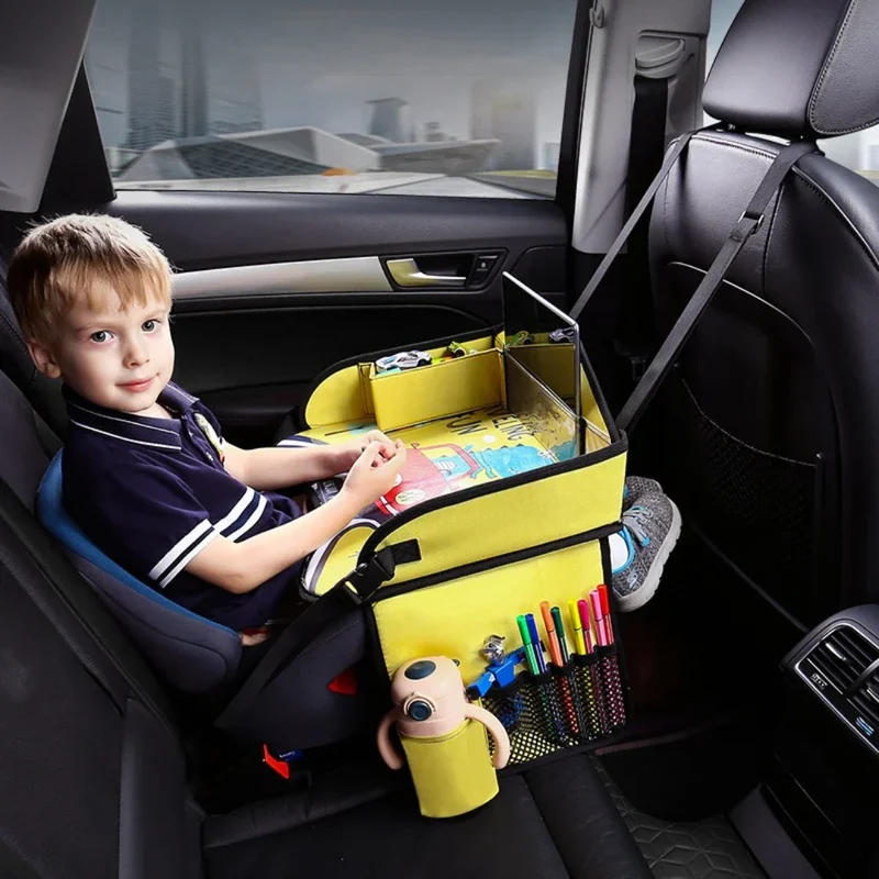 Portable Child Bil Seat Table - Säkert och bekvämt - bärbart bord för bilbarnstol
