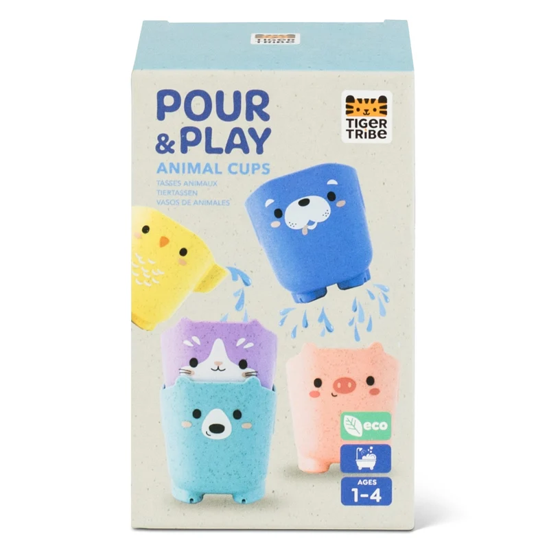 Tiger Tribe Badleksak Pour & Play – Animal Cups (5 delar)