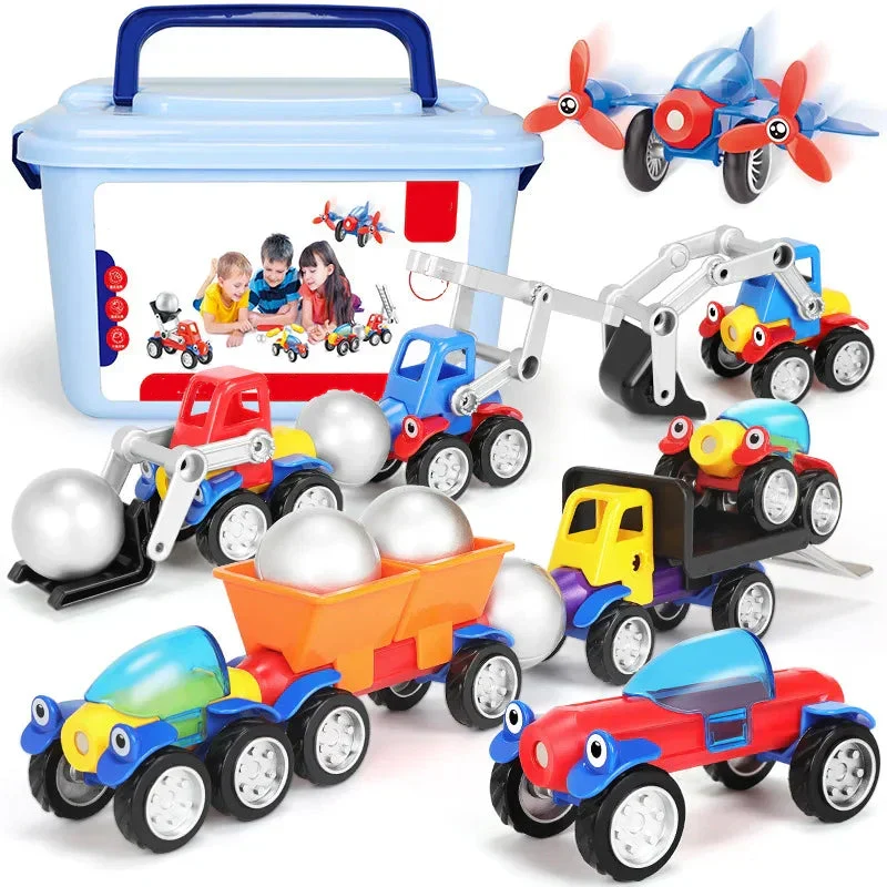 Magnetisk Cars – Magnetisk bygglek - leksaksset med magnetiska fordon