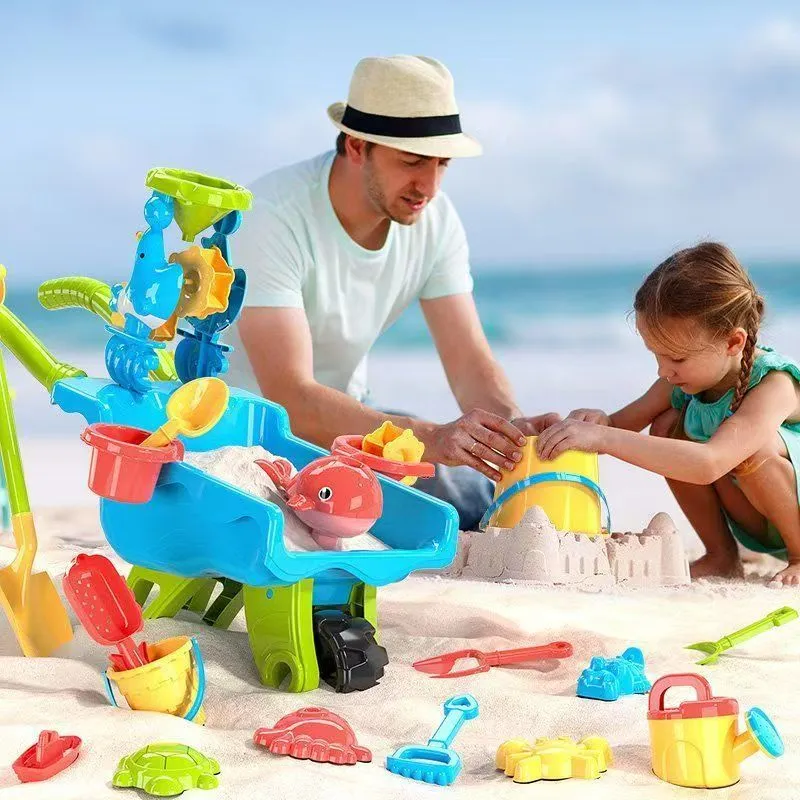 BeachFun – Upptäckande & Roligt – Sand & Strand Skottkärra Set