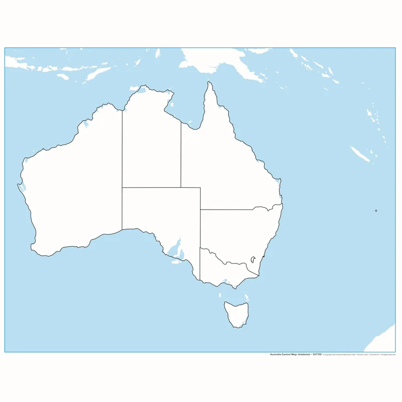 Carte de contrôle muette de l'Australie