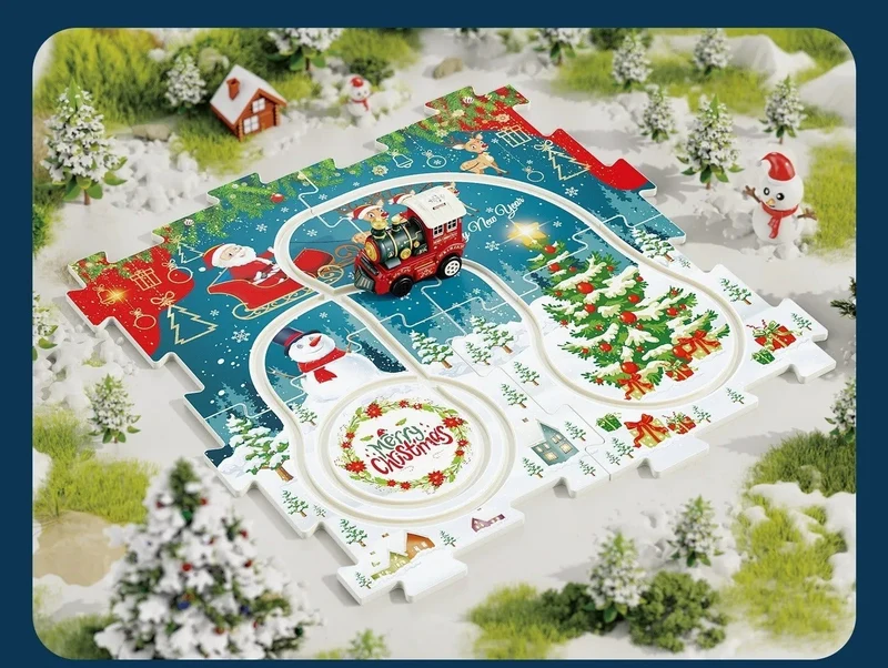 DIY Xmas Tåg Track - Bygg ditt eget jullandskap - jultågspussel