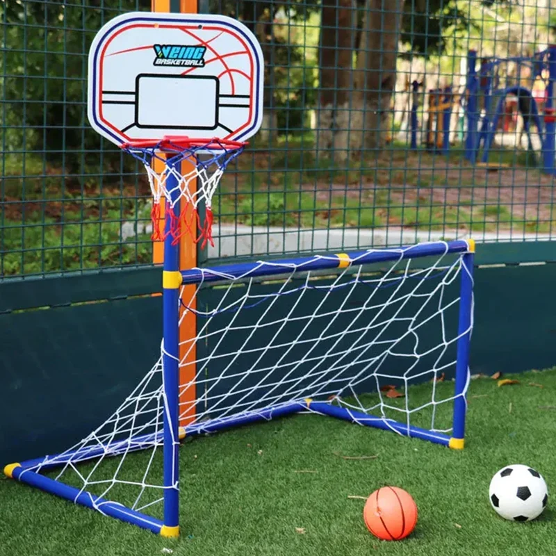 Kids Boll Spel™ – Fotbollsmål & Basketkorg för Barn (2-i-1)