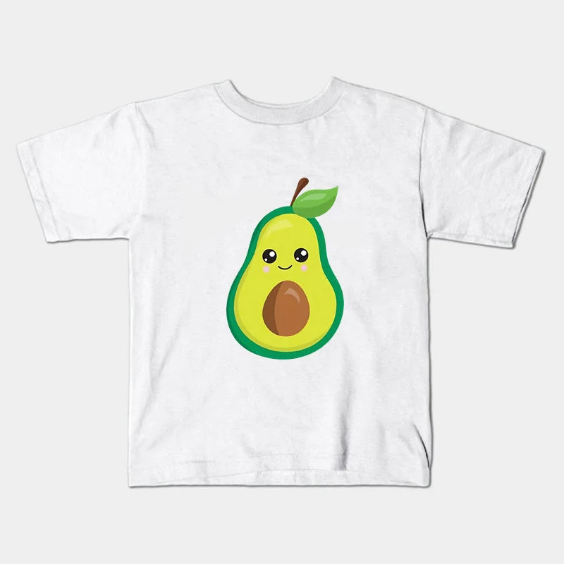 Mini Mode - Matcha med familjen - Avocado T-shirt Vit