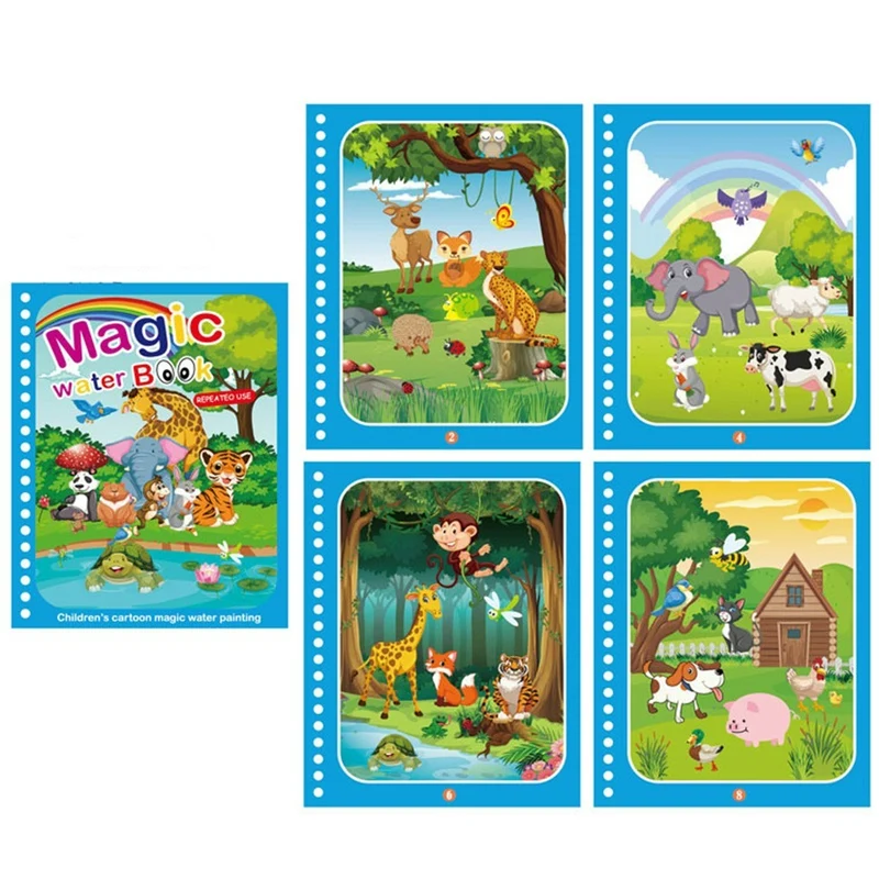 Magic Water Bok - Trolla fram teckningen - Målarbok