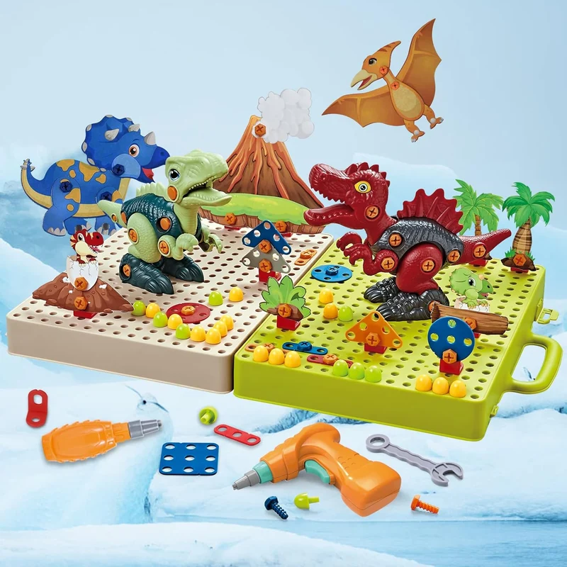 Liten Dino Toolbox - Borra och designa - Dino-byggleksaker