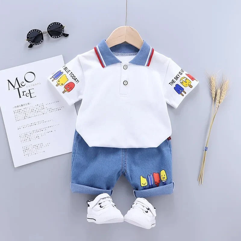 Mini Mode - Bekvämt och mjukt - Sommarset för pojkar
