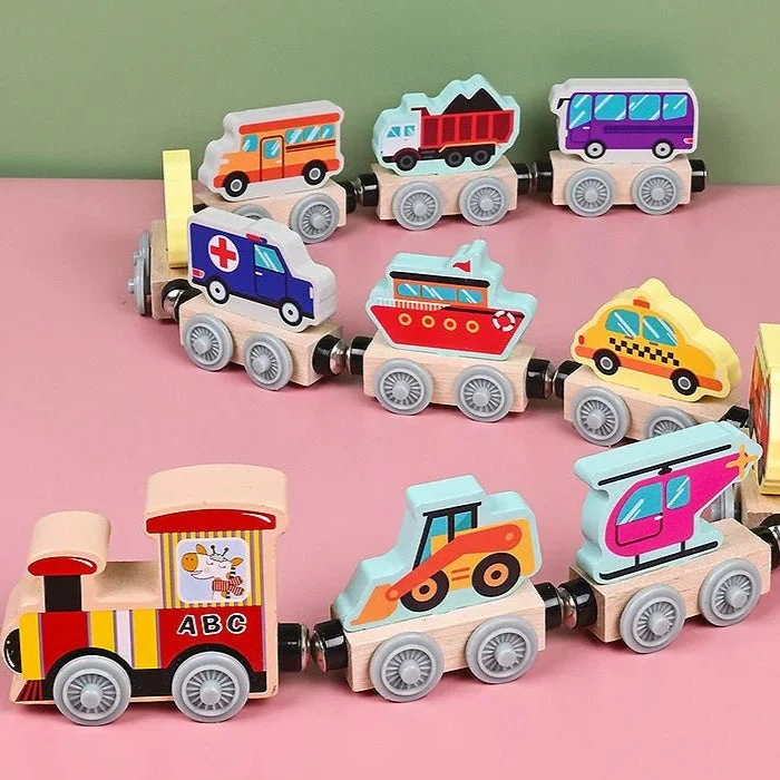Tiny Express™ – Färgläggning och formning - Tågleksaker av trä