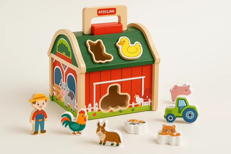 Farm Sort™ – Kul att färglägga och forma - Sorteringsspel med trägård