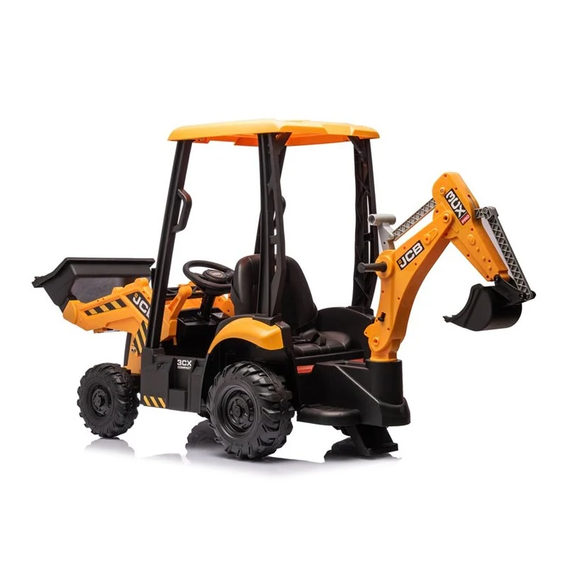 Azeno JCB Grävmaskin 12V med griparm, ljud och fjärrkontroll