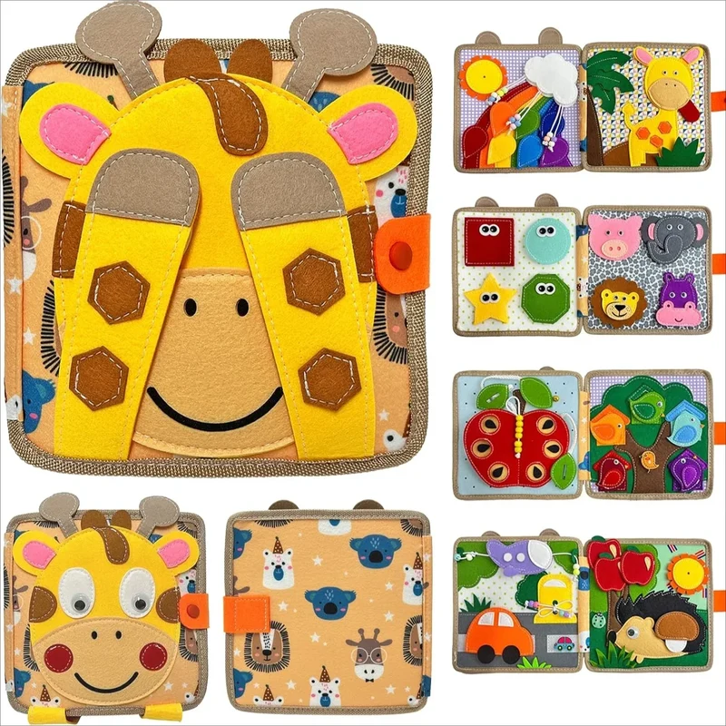 Sensory Toddler Book™ – Känn & Upptäck - Filtbok Djur