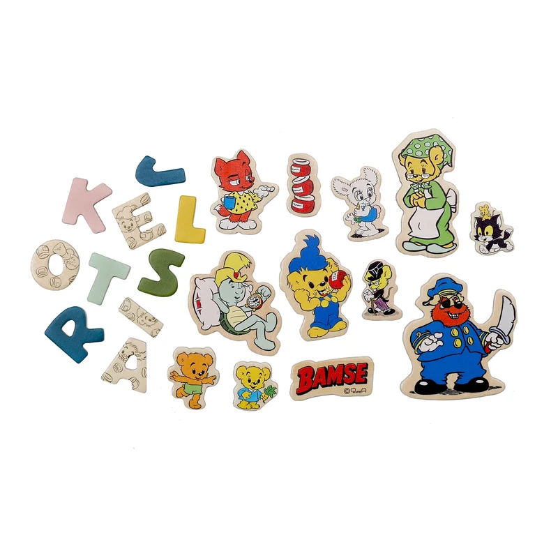 Bamse Magnetbokstäver och figurer (64 delar)