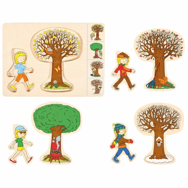 Puzzle des saisons en 4 couches