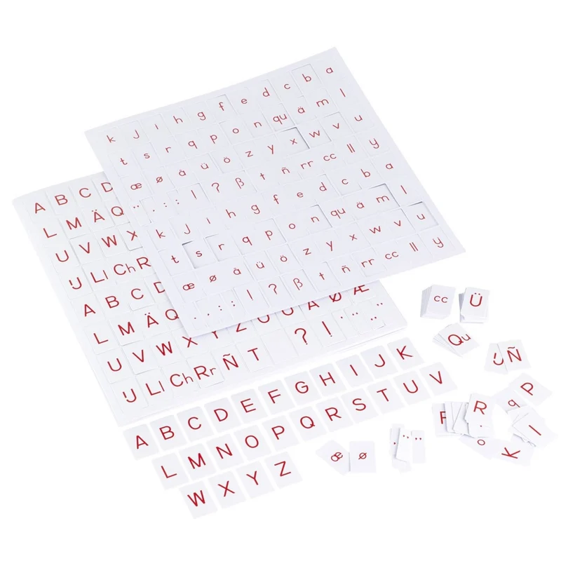 Alphabet international imprimé : rouge