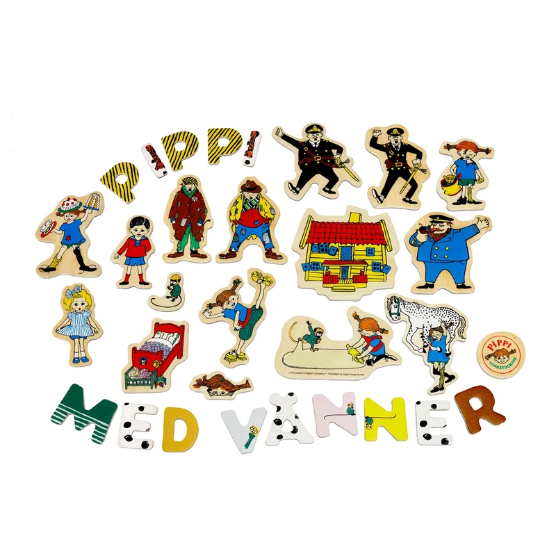 Pippi Magnetbokstäver och figurer (72 delar)
