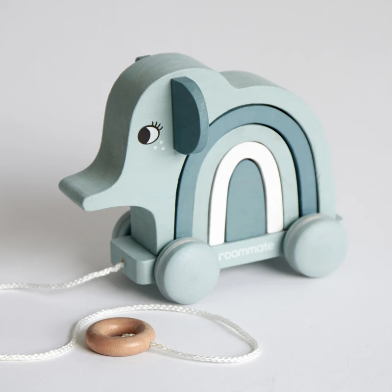 Roommate Dragleksak / Stapelleksak Elefant (6 delar)