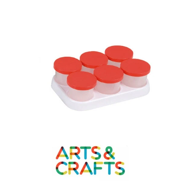 Support avec 6 pots de peinture 125 ml anti-débordement inclus