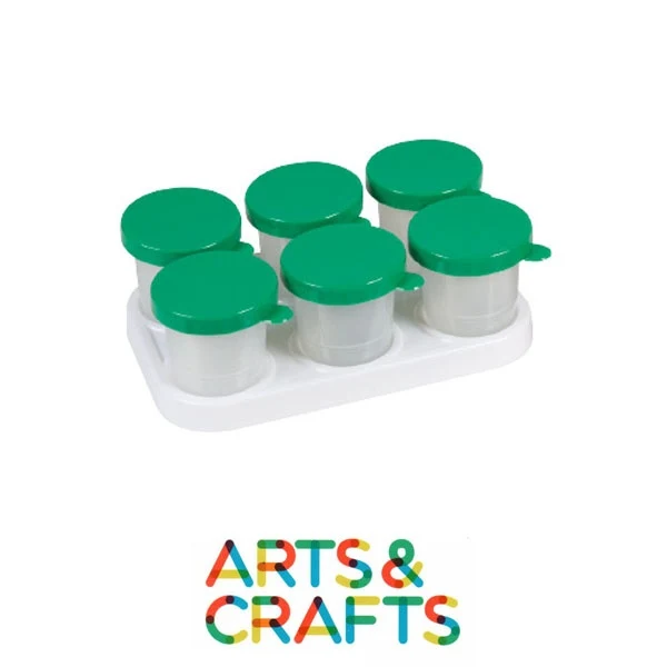 Support avec 6 pots de peinture 320 ml anti-débordement inclus
