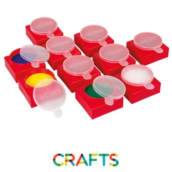 10 petits pots avec couvercle pour peinture à la main