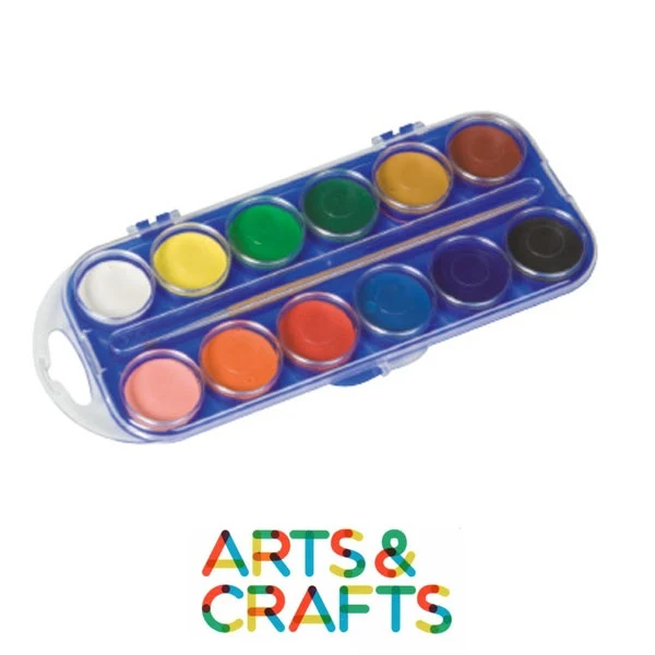 Boite 12 couleurs peinture à l'eau - Classic