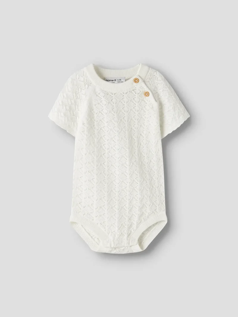 Stickad body Jenny, vit