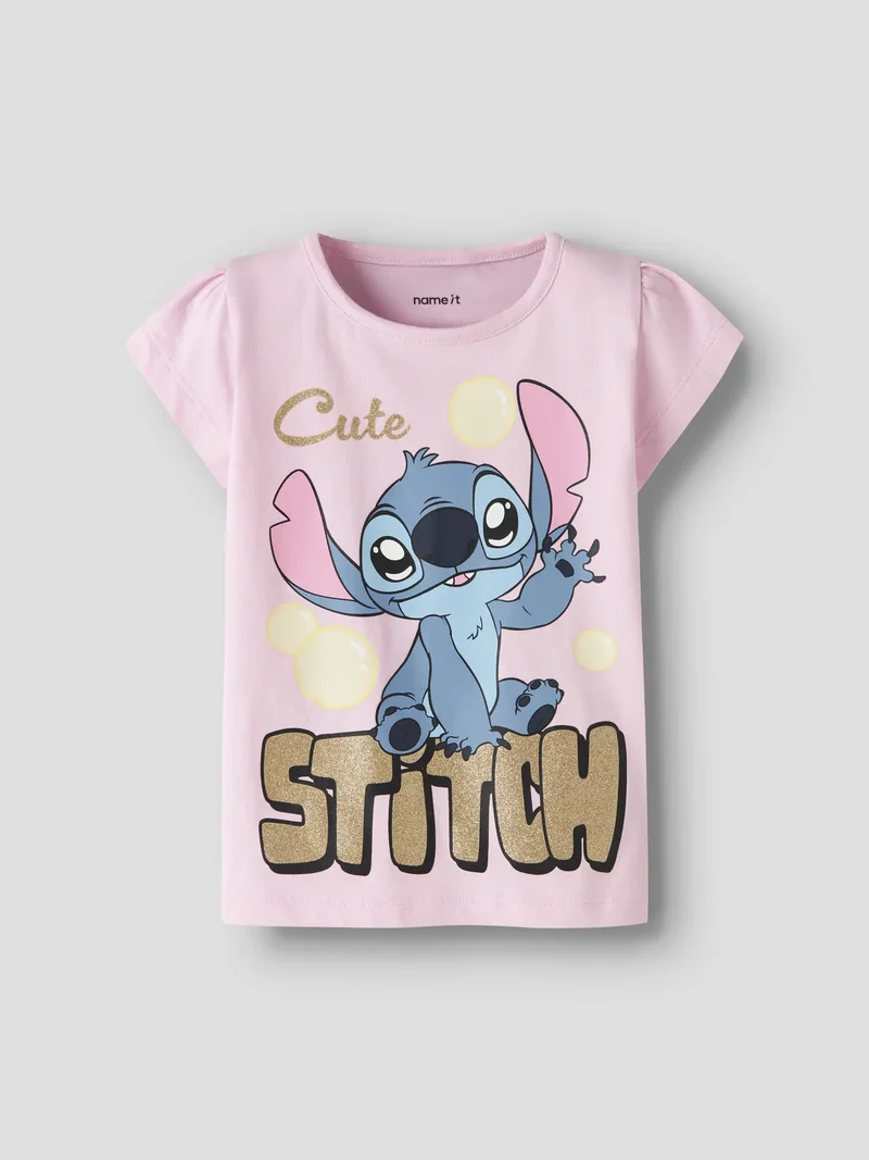 T-shirt Fuba Stitch, rosa